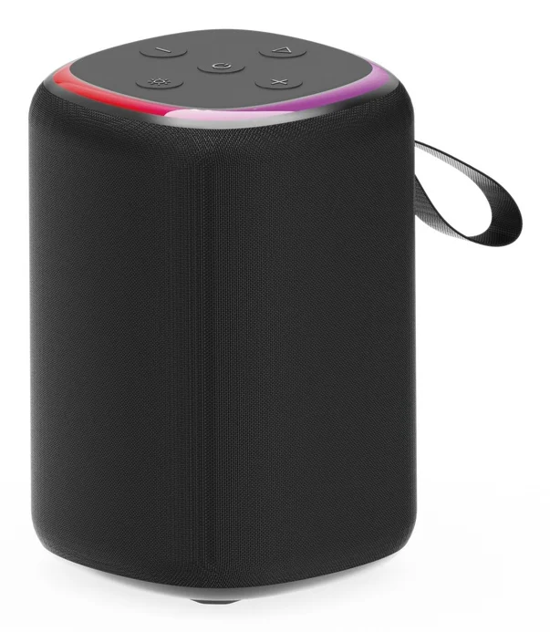 SPEAKER BLUETOOTH/BLACK SPK-BT-LED-08S (4 h, Batteriebetrieb), Bluetooth Lautsprecher, Schwarz