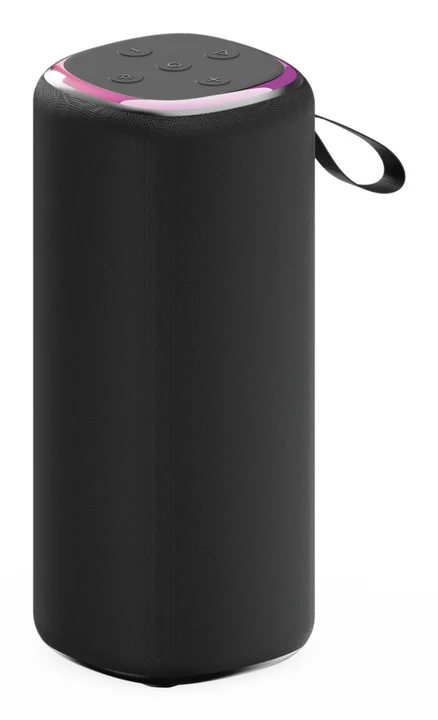 SPEAKER BLUETOOTH/SPK-BT-LED-08L (4 h, Batteriebetrieb), Bluetooth Lautsprecher, Schwarz