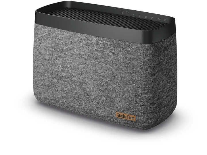 Stadler Form - Luftbefeuchter Karl big, leistungsstarker Verdunster für Räume bis 150 m², leise, mit WiFi per App steuerbar, Textilverkleidung, 4 Befeuchtungsstufen,