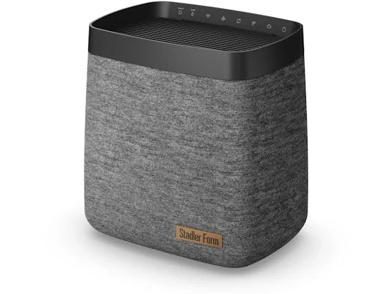 Stadler Form - Luftbefeuchter Karl, leiser leistungsstarker Verdunster für Befeuchtung von Räumen bis 100 m2, mit 4 Befeuchtungsstufen und steuerbar via App, schwarz