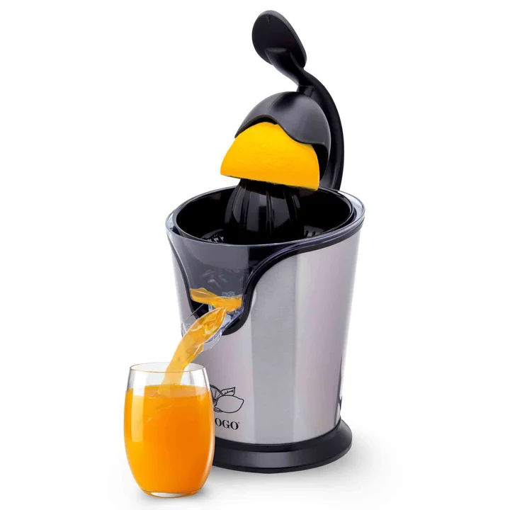 Stainless Steel Citrus Juicer With Press Handle - 100w, Entsafter, Schwarz, Silber