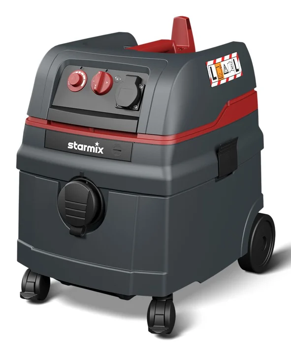 Starmix - ISC L-1625 – Industriesauger Staubklasse L mit Gerätesteckdose & automatischer Filterreinigung – Nass-/Trockensauger für Baustelle & Werkstatt, 1600
