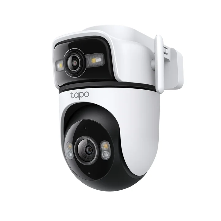 Tapo C545D Dual Outdoor Security Camera (2304 x 1296 Pixels), Netzwerkkamera, Weiss