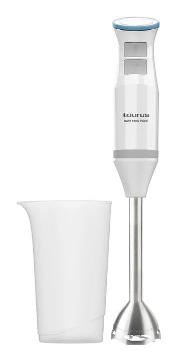 Taurus BAPI 1200 PURE, Pürierstab, 0,7 l, Eis-Crusher, 1200 W, Grau, Weiß