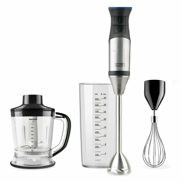Taurus - Bapi 1500 Premium XL Plus Stabmixer, Rührstab, Handrührer - 20 Geschwindigkeiten + Turbofunktion - 1500 W Leistung - 4-schneidige Edelstahlklingen -