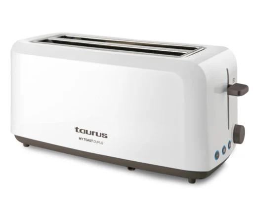 Taurus - Toaster | Mytoast Duplo | breite Toastschlitze | 1450W | Stopp-, Wiederaufwärm- und Auftaufunktion | 7 Toaststufen | Automatisches Zentrieren |