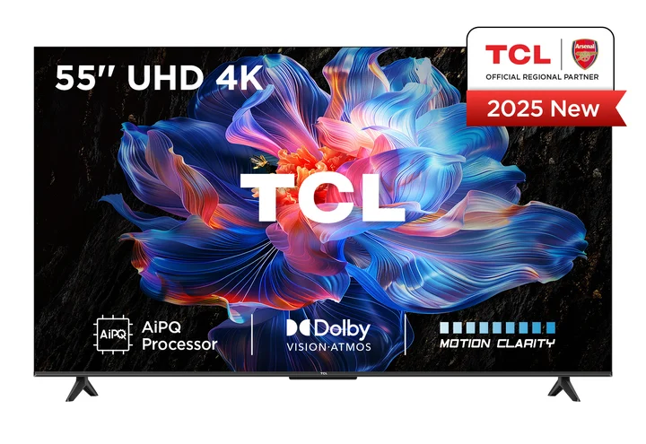 TCL - 55V6C 55 Zoll Direct LED TV, 4K HDR Fernseher, Smart TV mithilfe von Google TV (Dolby Audio, Motion Clarity, Kompatibel mit Google Assistant & Alexa)