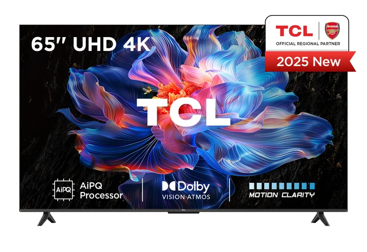 TCL - 65V6C 65 Zoll Direct LED TV, 4K HDR Fernseher, Smart TV mithilfe von Google TV (Dolby Audio, Motion Clarity, Kompatibel mit Google Assistant & Alexa)