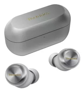 Technics - EAH-AZ100E-S Kabellose Kopfhörer mit Geräuschunterdrückung, Bequeme In-Ear-Kopfhörer, Multipoint-Bluetooth, Voice Focus AI, Silber
