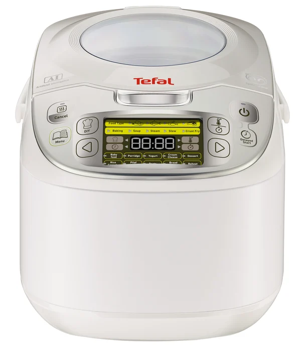 Tefal - RK8121 Multikocher 45in1 | 45 automatische Kochprogramme | Verzögerter Start | Warmhaltefunktion | Große Kapazität (5L) | Edelstahl | LC-Display |