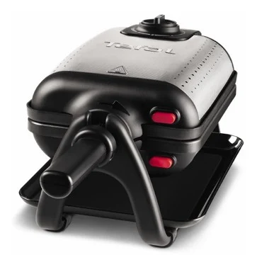 Tefal WM755D, 2 Waffel(n), Rechteckig, Schwarz, Edelstahl, Metall, 1200 W, Typ C
