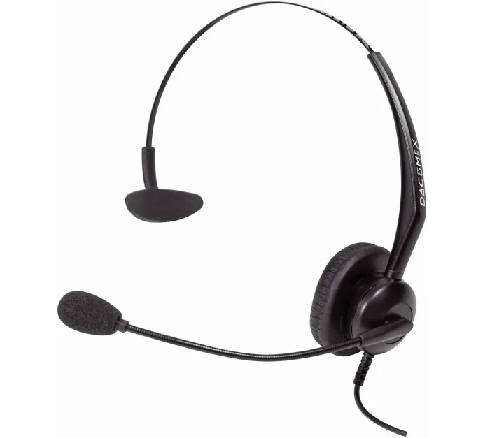 Telephone headset with Noise Cancelling - Monaural (Kabelgebunden), Office Headset, Schwarz