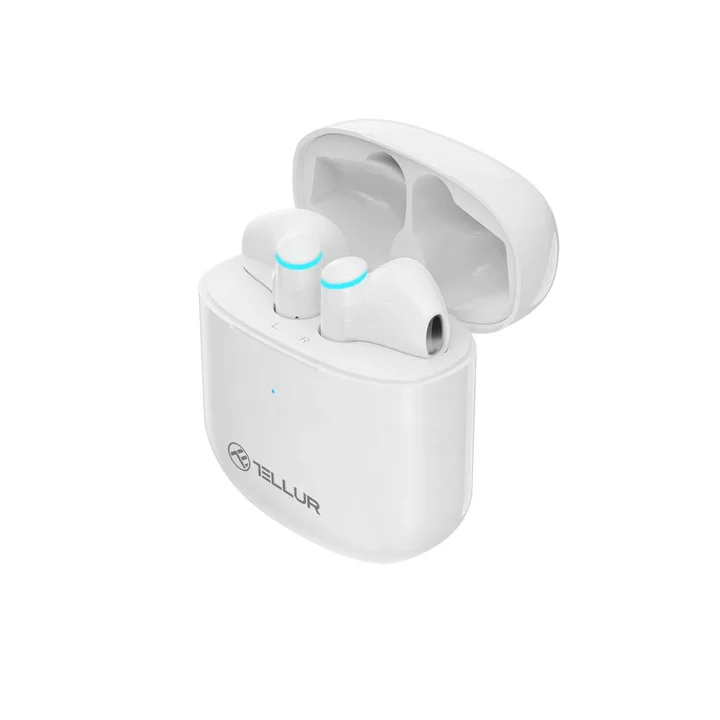 Tellur Aura True Wireless Kopfhörer, APP, Weiß