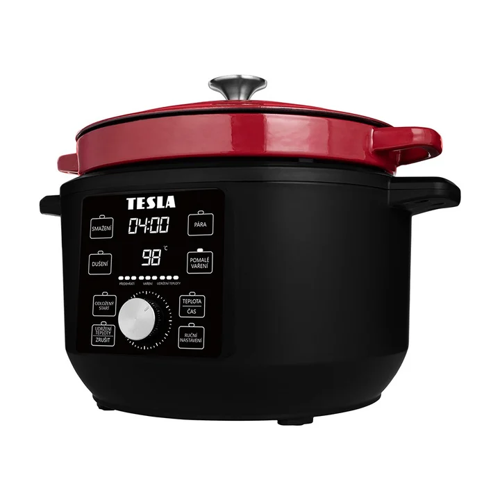 TESLA Electronics MultiCook MC600 Pro, 5,6 l, 1500 W, Schwarz, Rot, Eisen, 60 - 210 °C, 24 h
