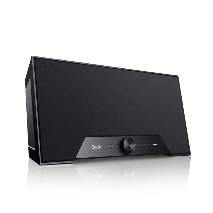Teufel - ONE M - All-in-One Soundystem Bluetooth Lautsprecher mit W-LAN, Integriertem Subwoofer, Multiroom Musik Steaming, Wecker, LAN, Internetradio - schwarz
