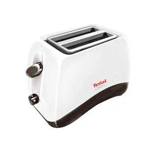 Toaster, Tefal TT130130, Delfini 2, Toaster, 850 W, 2 Lcher, 7-Stufen-Thermostat, Stoppfunktion, Auftauen, Aufwrmen, wei