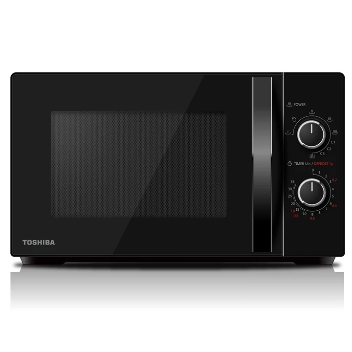 Toshiba MW-MG20P Flache Kombi-Mikrowelle, 20 l, 800 W, schwarz