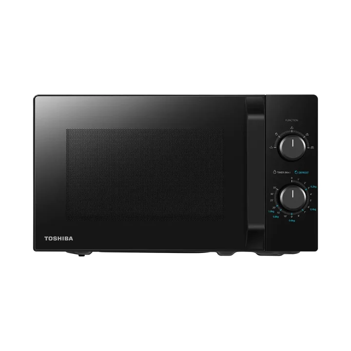 Toshiba - MW2-MG20PF(BK)/GE Mikrowellenherd 800 W mit knuspriger Grill- & Kombigarfunktion, 5 Leistungsstufen, 1000 W Grillleistung, Schwarz