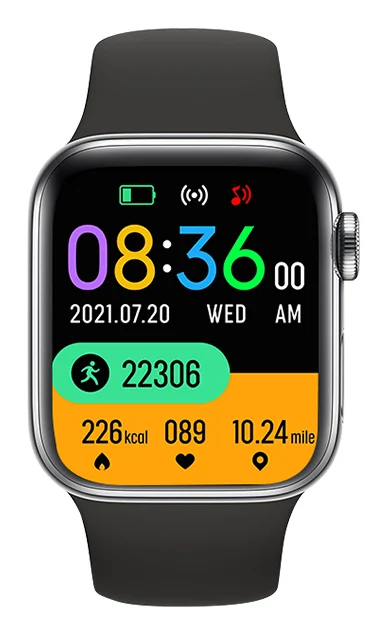 Tra TW7-BK FUN schwarze multifunktionale Smartwatch (38 mm), Smartwatch