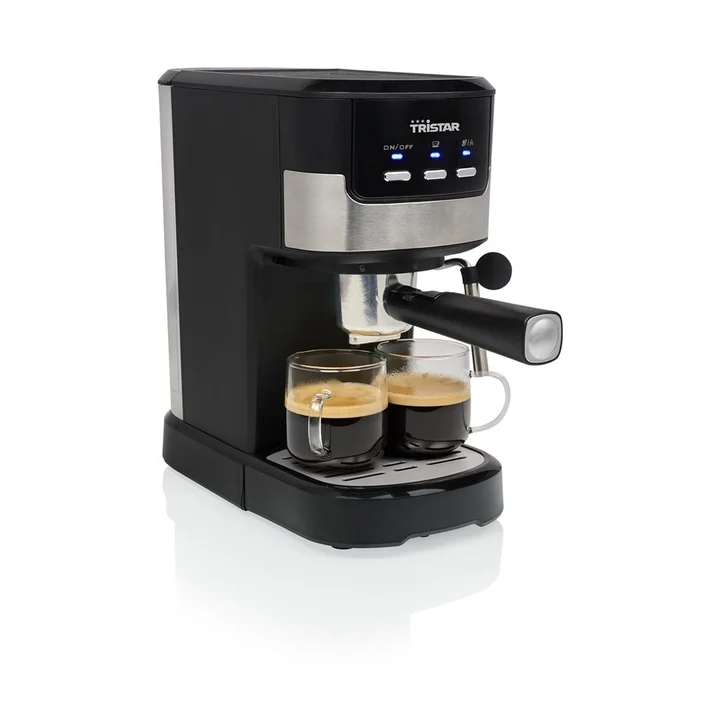 Tristar - Espressomaschine | 2 Tassen gleichzeitig | Geeignet für Nespresso-Kapseln und gemahlenen Kaffee | Tassenwärmer | Spülmaschinenfest | 20 bar | 1100 W |