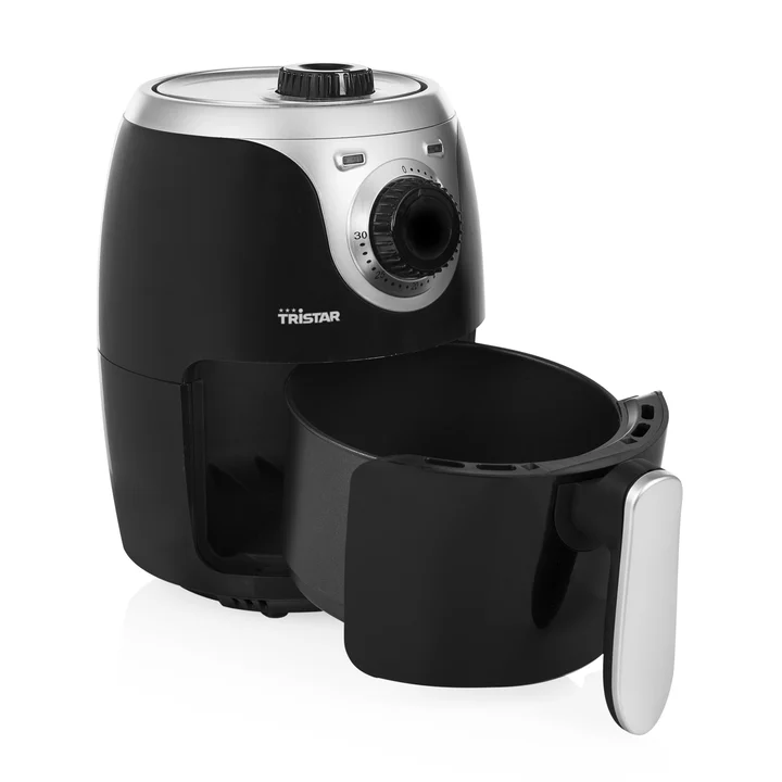 Tristar - Mini-Heißluftfritteuse/Airfryer mit 2 Liter – 77,8% weniger Energieverbrauch – mit Thermostat und Timer – Antihaftbeschichtung – Airfryer FR-6980