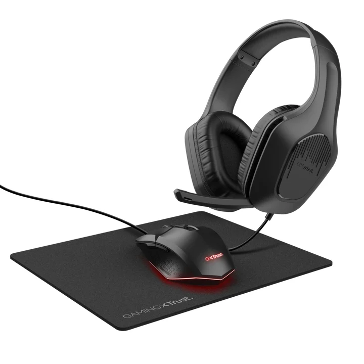 Trust Gxt790 Tridox 3-In-1 Bundle Blk/Headset Mouse Mousepad/ (25117)