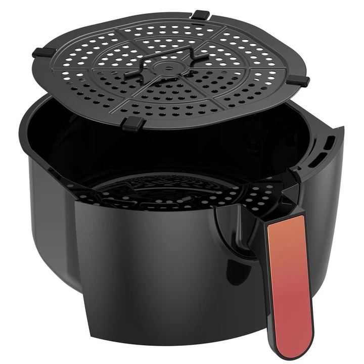 TurboTronic By Z-LINE - Digitale Heißluftfritteuse / 3,5L / schwarz, grün. türkis / 1200W / Airfryer mit Timer bis 60 Minuten, 50-200°C, LED-Display, Retro-Design (Schwarz)