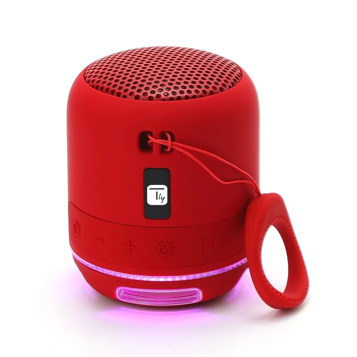Wireless Portable Speaker (4 h, Stromversorgung über USB), Bluetooth Lautsprecher, Rot