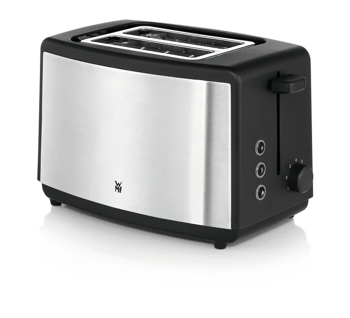 WMF - Bueno Edition Toaster 2 Scheiben Edelstahl, Doppelschlitz Toaster mit Brötchenaufsatz, 2 Scheiben, 7 Bräunungsstufen, 800 W, edelstahl matt