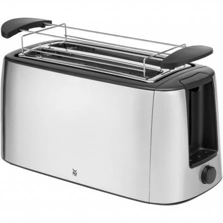 WMF - Bueno Pro Toaster Langschlitz 4 Scheiben mit Brötchenaufsatz, XXL Toast, Aufknusper-Funktion, 6 Bräunungsstufen, 1550W, Toaster edelstahl matt