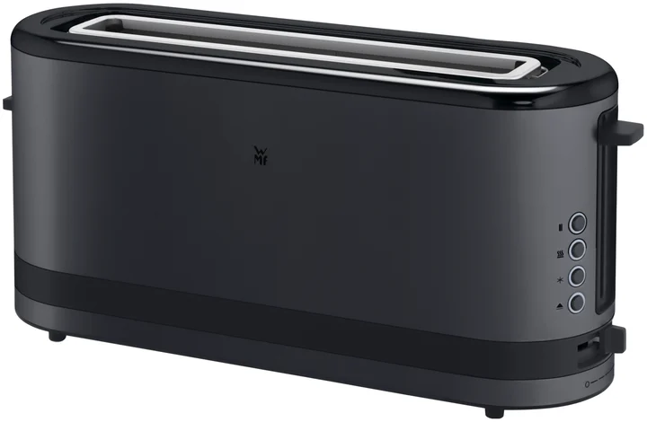 WMF - Küchenminis Langschlitztoaster 2 Scheiben mit Brötchenaufsatz, Toaster schmal, XXL, Bagel-Funktion, 7 Bräunungsstufen, 900W, Toaster edelstahl matt,
