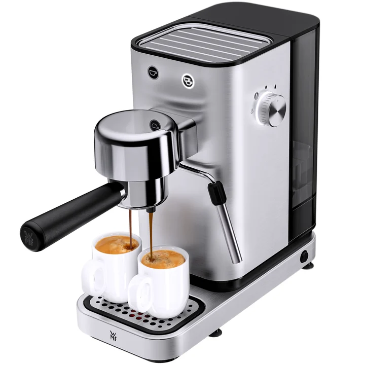 WMF - Lono Espressomaschine Siebträger 1350 Watt, Siebträgermaschine, 2 Einsätze, für 1-2 Tassen Espresso, 15 bar, Tassenabstellfläche, Milchaufschäumdüse,