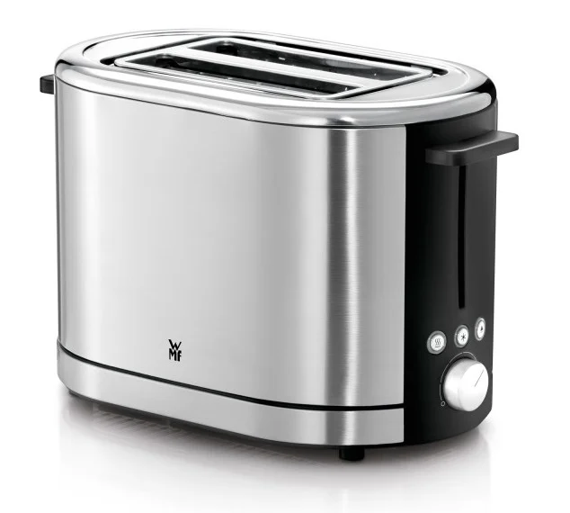 WMF - Lono Toaster 2 Scheiben Edelstahl, Doppelschlitz Toaster für große Toastscheiben mit Brötchenaufsatz, 2 Scheiben, XXL-Toast, 7 Bräunungsstufen, 900 W,