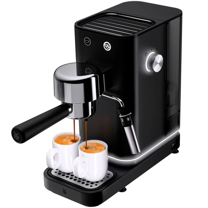 WMF - Lumero Espressomaschine Siebträger 1350 Watt, Siebträgermaschine, 3 Einsätzen, für 1-2 Tassen Espresso, auch für Pads, 15 bar, Tassenabstellfläche,