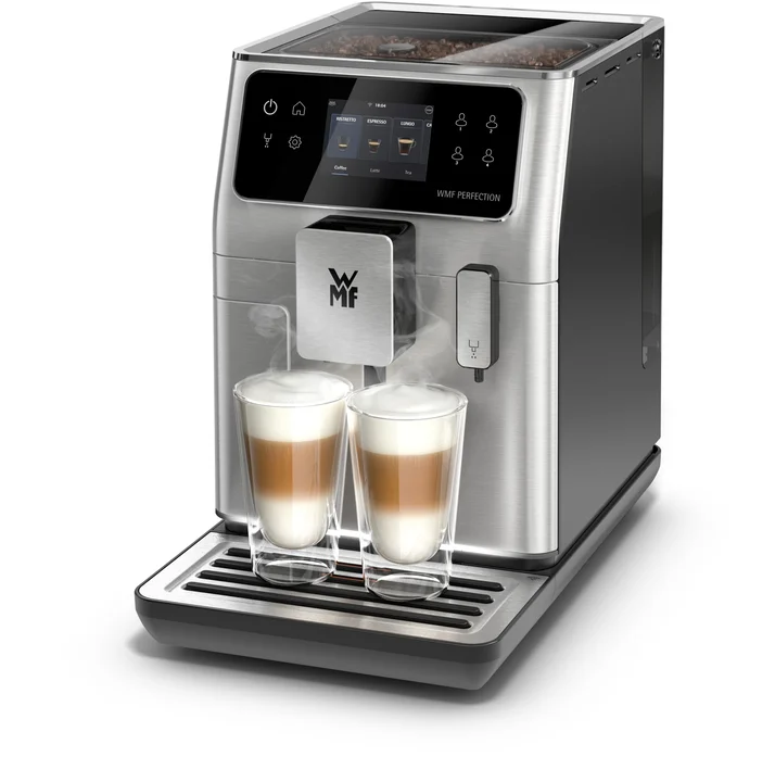 WMF - Perfection 640 Kaffeevollautomat mit Milchsystem, 16 Getränkespezialitäten, Double Thermoblock, Edelstahl-Mahlwerk, Nutzerprofil Speicherung, Wifi