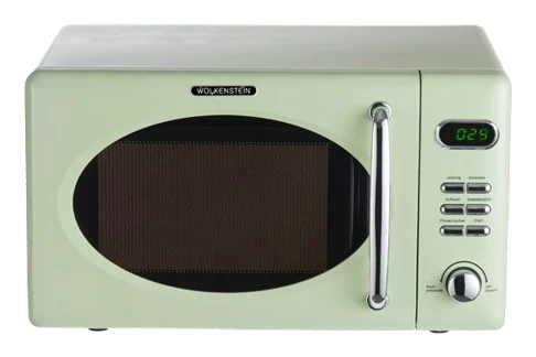 Wolkenstein Mikrowelle WMW720 SG - grün, Retro-Design, 700Watt, 20l, nostalgie