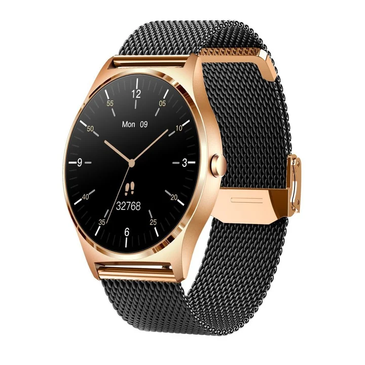 XCOAST - JOLI Damen Smartwatch - 1,3 Zoll AMOLED, iOS und Android, 21 Sportarten, Edelstahlarmband, Herzfrequenz, Blutdruck, Blutsauerstoff, Schlaf, 9 Tage