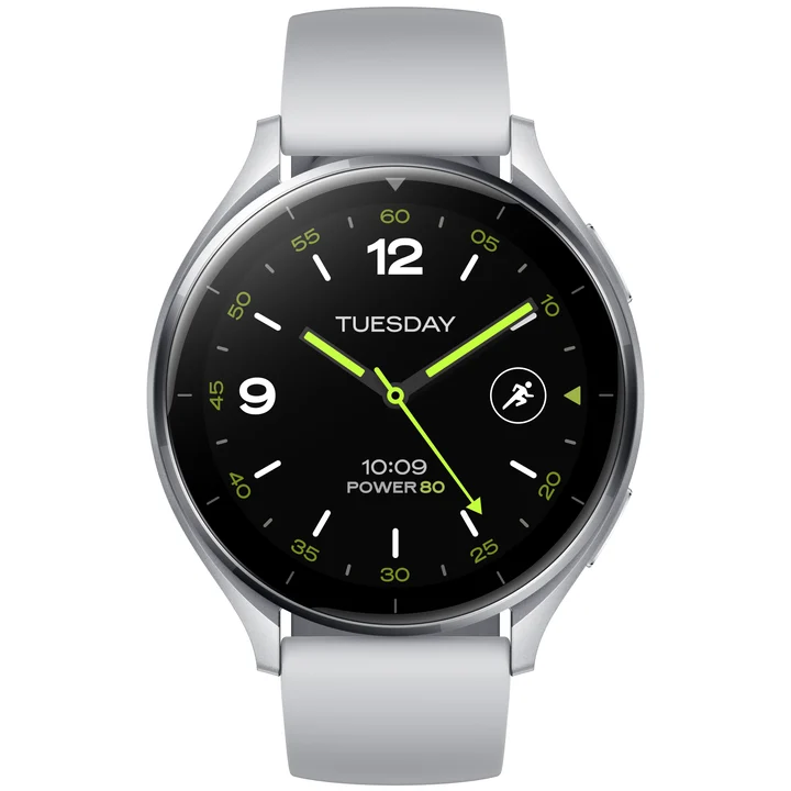 Xiaomi - Watch 2 Smartwatch, 1,43" AMOLED Display mit Always-On-Funktion, Schlaf-, Puls- und Sport-Tracking, Wear OS by Google, Silber