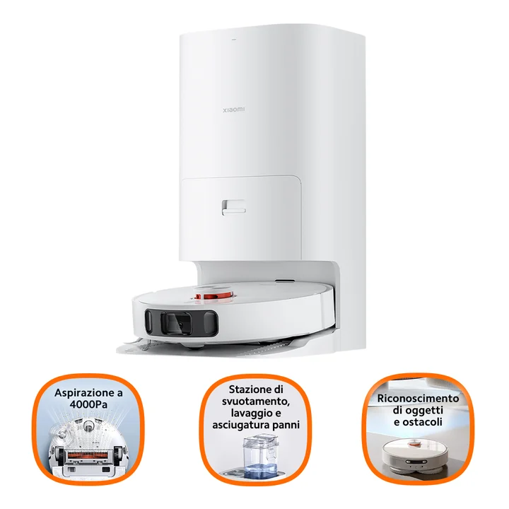 Xiaomi - X10+ Saugroboter Mit Wischfunktion & All-in-One Station (4000Pa Saugkraft; Bis Zu 120 Min Akkulaufzeit; Auto. Selbstreinigung, -entleerung, -trocknung