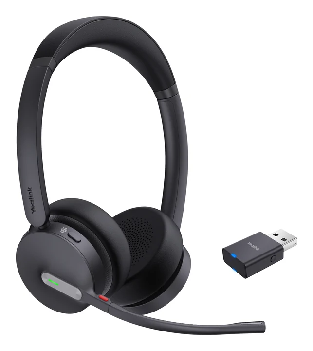 Yealink - WH64 DECT & Bluetooth Hybrid Wireless Dual Headset | Microsoft Teams zertifiziert
