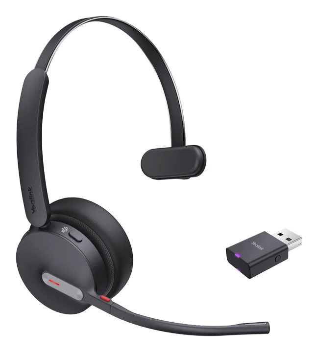 Yealink - WH64 DECT & Bluetooth Hybrid Wireless Mono Headset | Microsoft Teams zertifiziert