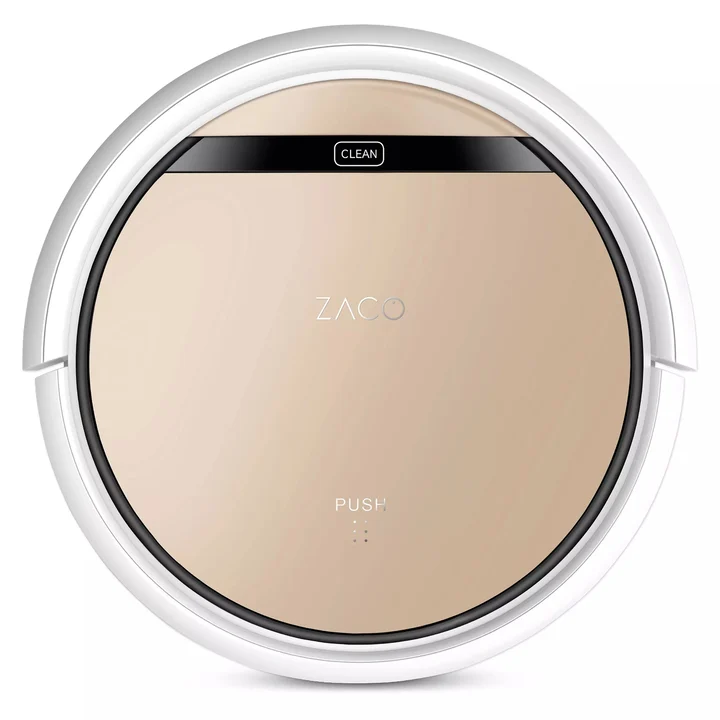 ZACO - V5sPro Saugroboter mit Wischfunktion, automatischer Staubsauger Roboter, 2in1 nass Wischen bis zu 180qm oder Staubsaugen, für Hartböden, Fallschutz,