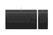 3Dconnexion Keyboard Pro with Numpad - Tastatur und Ziffernsatz - Schweiz - Schwarz
