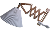 Alpe Design Danish designed beech wood accordion wall lamp