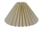 Alpe Design Plissierter Lampenschirm aus cremefarbenem Leinen 23 cm