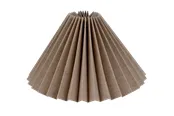 Alpe Design Plissierter Lampenschirm aus grau Leinen 23 cm