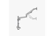 Alterzone Arm Ascend Einzel-Monitorarm, Silber