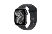 Apple Watch Series 11 GPS 46mm Jet Black Aluminium Case with Black Sport Band - S/M