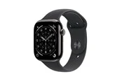 Apple Watch Series 11 GPS + Cellular 42mm Slate Titanium Case with Black Sport Band - S/M