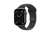 Apple Watch Series 11 GPS + Cellular 42mm Slate Titanium Case with Black Sport Band - M/L